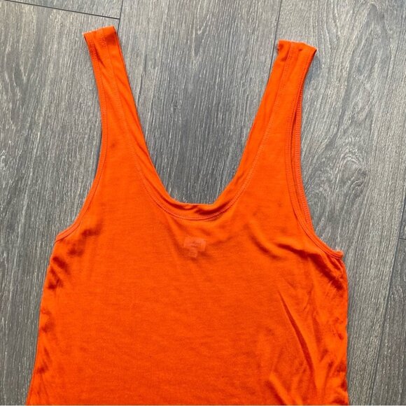 Aritzia Wilfred Women's Tank Top Cropped Sleeveless Bright Orange Size XS - Picture 4 of 13